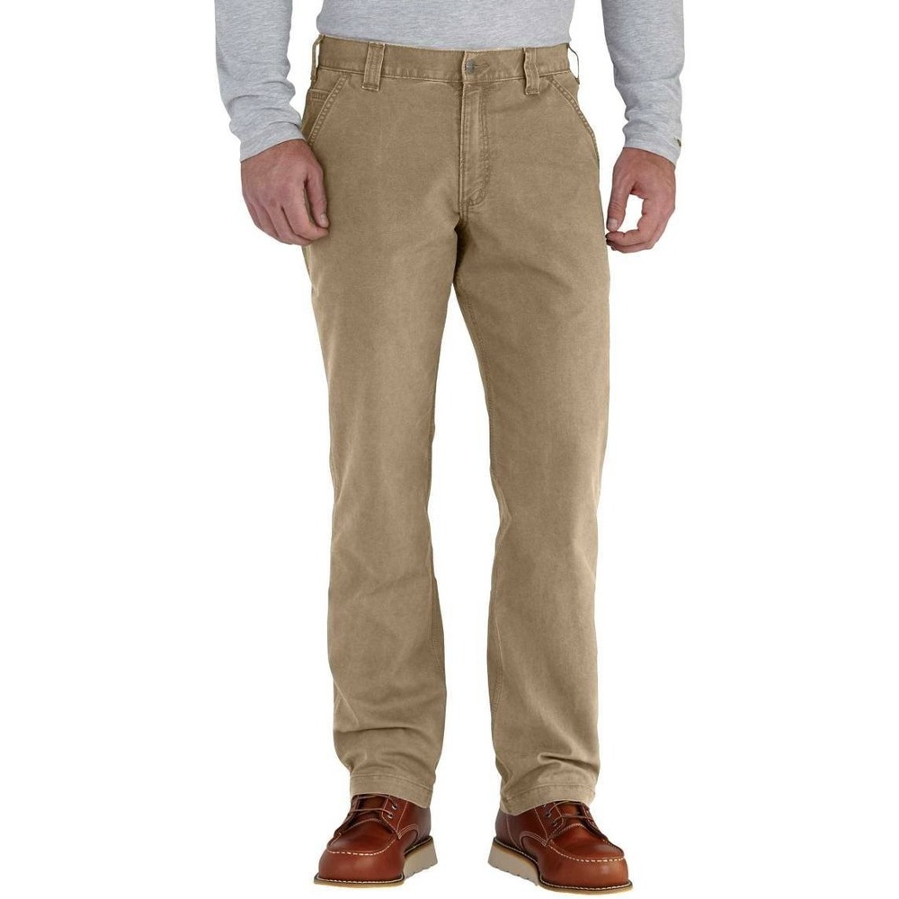 Carhartt Pants Mens 38x34 Relaxed Fit Rugged Flex Rigby Dungaree Tan Work